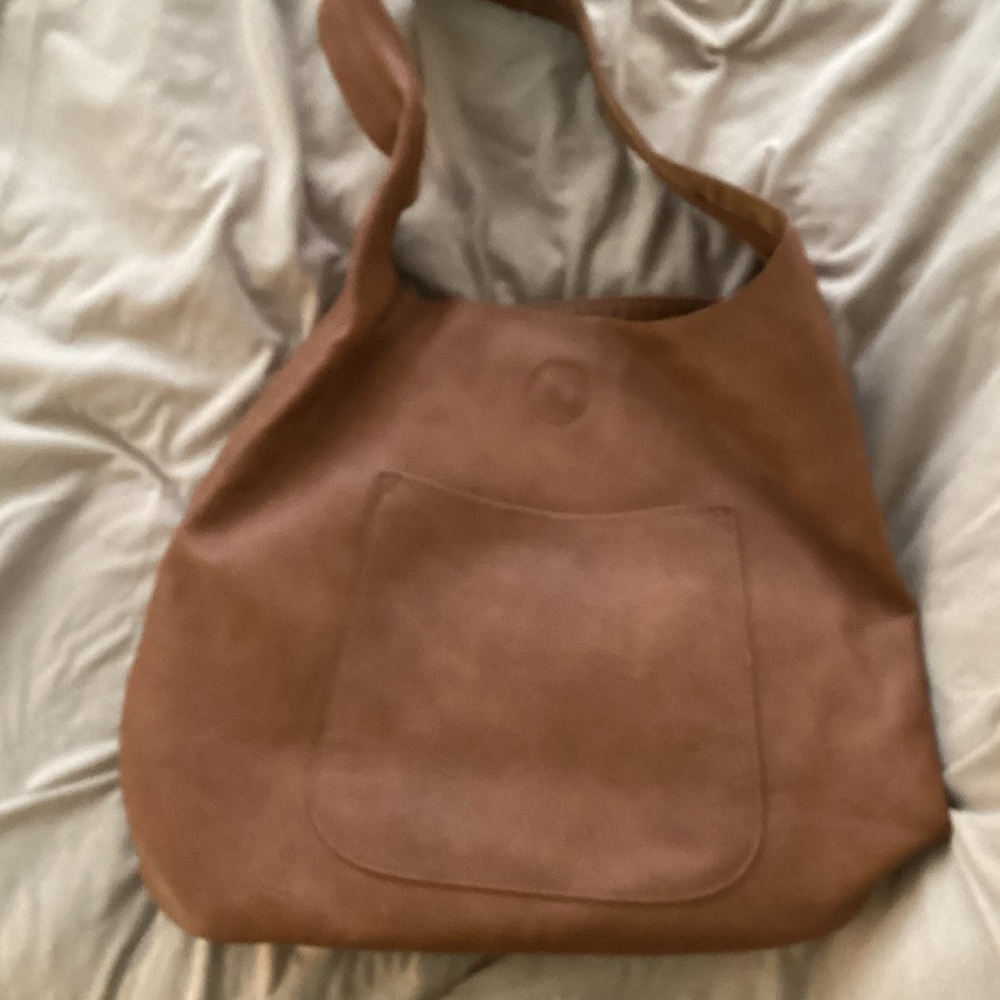 Brown Leather Tote Bag With matching Purse. New, NEVER USED!